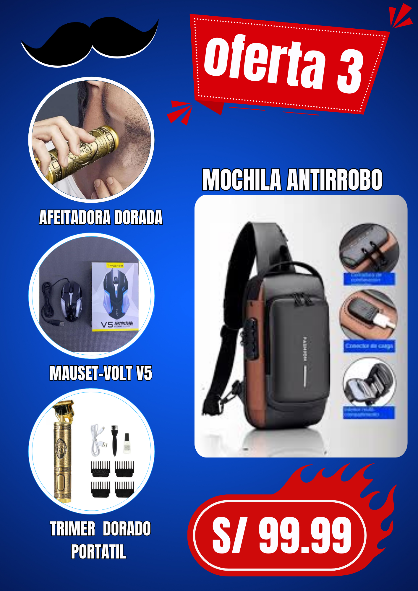 💥¡OFERTA ESPECIAL! Mochila Antirobo + Combo Increible✨